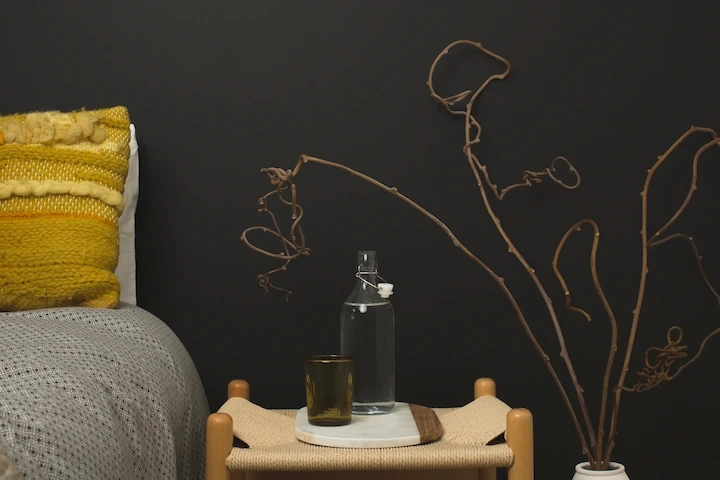 An elegant looking bedside table